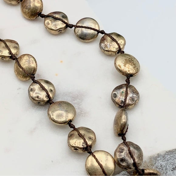 Lucky Brand Single Strand Textured Bead Station Necklace - Picture 9 of 13